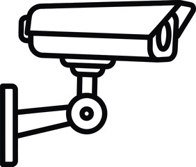 Security Camera Line Art Surveillance Device Vector