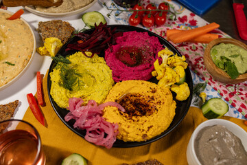 Mediterranean Hummus Platter with Fresh