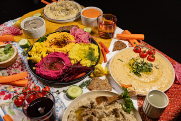 Mediterranean Hummus Platter with Fresh