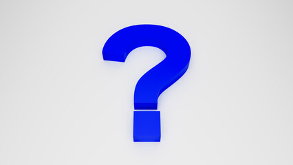 3D-rendered question mark isolated on a clean white background, symbolizing inquiry and curiosity.