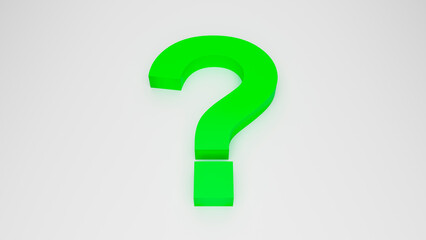 3D-rendered question mark isolated on a clean white background, symbolizing inquiry and curiosity.