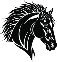 Stylized Horse Head Elegant Equine Vector