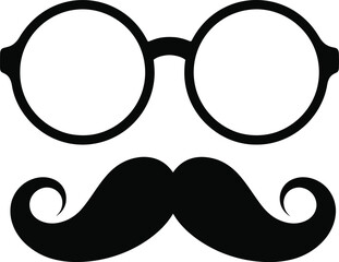 Glasses and Mustache Gentleman Disguise Vector