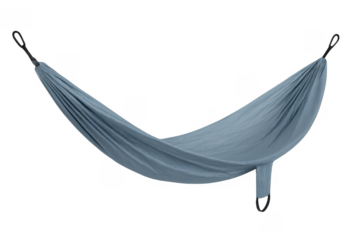 Blue portable camping hammock for outdoor relaxation