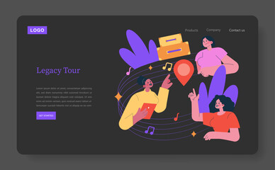 Interactive Vector Illustration of a Legacy Tour Concept