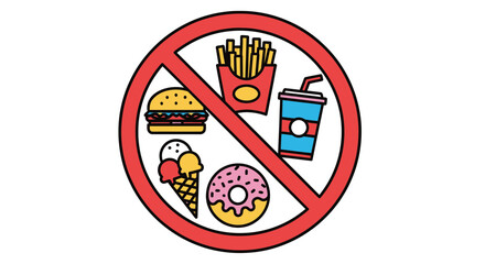 Healthy Lifestyle Choice: Symbolism of Banned Fast Food for Nutritional Awareness and Well-being