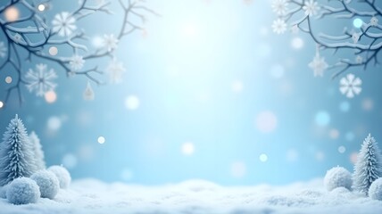 Winter New Year banner, background for a postcard