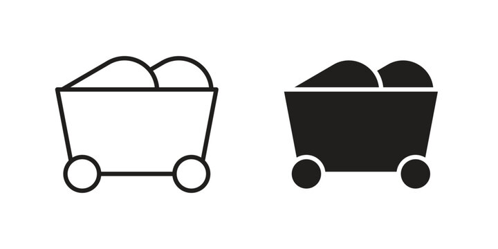 Raw material icon doodle set. editable outline stroke vector eps