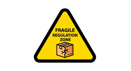 Fragile Zone: Warning Sign Illustrating Potential Damage During Shipping Or Handling