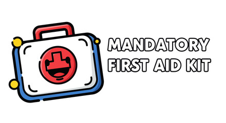 Essential Medical Supplies: A Visual Depiction of Mandatory Emergency First Aid Kit