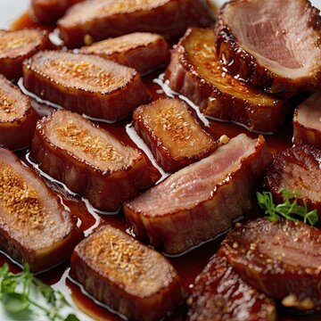Bring authentic Thai cuisine to life with this ultra realistic 3D render of Thai Red Pork with Rice (Khao Moo Daeng).