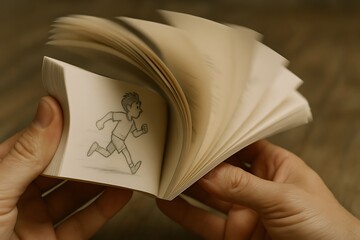 Flipbook Animation of a Running Boy
