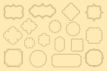 Obraz premium Collection of 15 blank label and frame templates with ornate designs