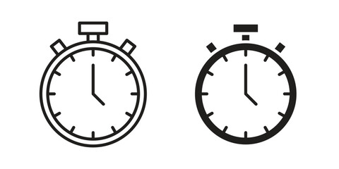 Fototapeta premium Stopwatch icon designs collection for mobile, ui, web.