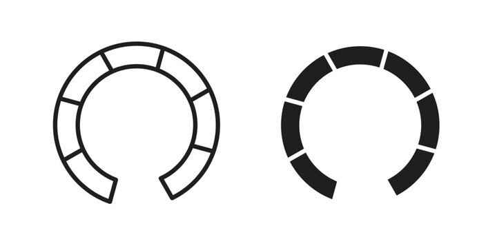 Tachometer icon designs collection for mobile, ui, web.