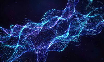 Fototapeta premium Abstract Digital Particle Overlay for Futuristic Designs