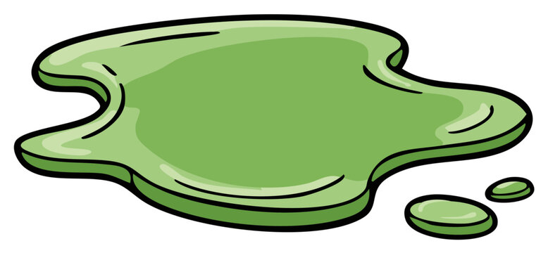 Green slime cartoon illustration