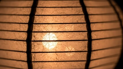 Warm Ambient Lighting from Traditional Japanese Paper Lantern for Cozy Decor and Cultural Ambiance