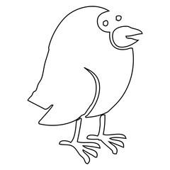 Outlined Bird Drawing Minimal