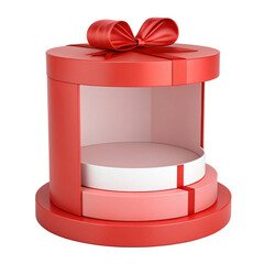 Floating gift box background lifted by red balloons, symbolizing surprise celebration delivery and joyful moments