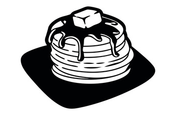 Classic vintage felt fedora hat next to a delicious chocolate cake on a clean white background