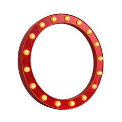 Circular illuminated frame ideal for signage logos decorations and festive visual presentations