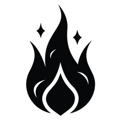 Fire flame vector isolated on white background