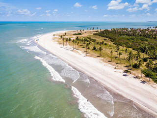 Pontinha de Lucena Beach, Para&iacute;ba - aerial view of Pontinha de Lucena