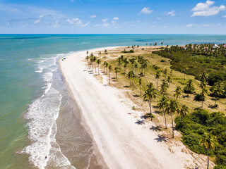 Pontinha de Lucena Beach, Para&iacute;ba - aerial view of Pontinha de Lucena
