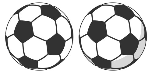 Obraz premium Soccer ball vector, classic sport design, minimal outline illustration on transparent background