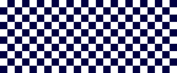 Obraz premium blue white square background pattern illustration, white and black checkered pattern, 