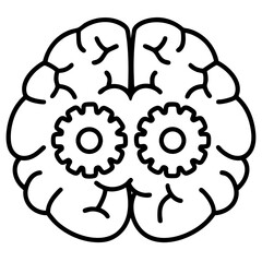 Mental health awareness doodle art icon. line art element illustration concept.