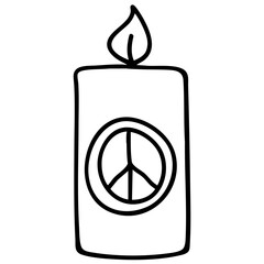 Mental health awareness doodle art icon. line art element illustration concept.