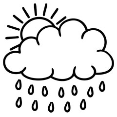 Mental health awareness doodle art icon. line art element illustration concept.