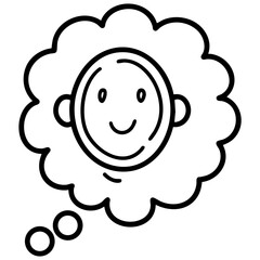 Mental health awareness doodle art icon. line art element illustration concept.