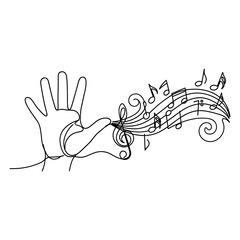 vector illustration of a musical note