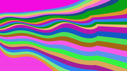 Colorful Abstract Stripes on Pink Backdrop - Modern Design for Wallpaper & Graphics
