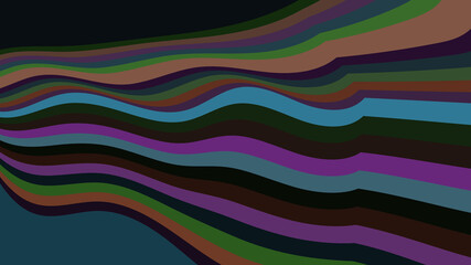 Deep Toned Abstract Waves: Undulating Colored Layers for Modern Artwork