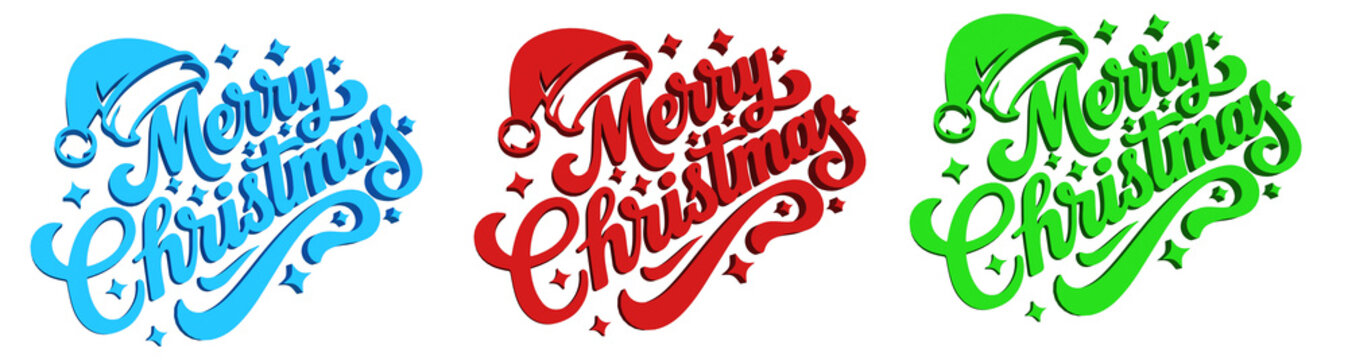 Buon Natale scritta colore iscrizione al design delle vacanze invernali, buone feste , illustrazione scritta illustrazioni