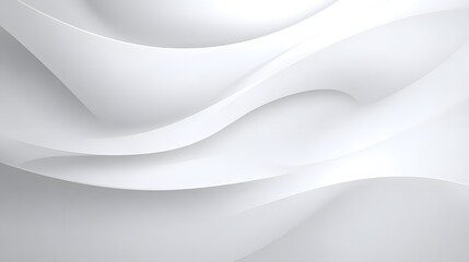 Abstract White and Gray Wave Background. Minimalist Corporate Design with Flowing Lines and Soft Lighting. Cloud dancer color 2026.