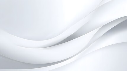 Abstract White and Gray Wave Background. Minimalist Corporate Design with Flowing Lines and Soft Lighting. Cloud dancer color 2026.
