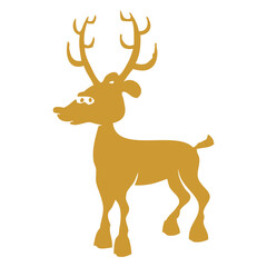 Stylized Golden Reindeer
