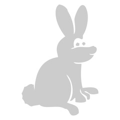 Grey Rabbit Silhouette