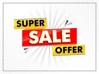 Super Sale Flyer Template with Bold Typography