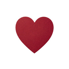 Red Paper Heart Cutout Isolated