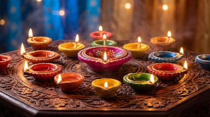 traditional Indian oil lamps