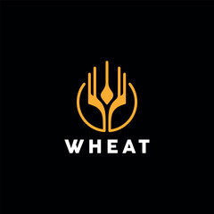 wheat logo design vector format