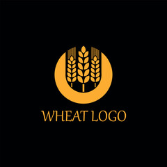 wheat logo design vector format