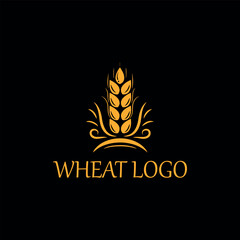 wheat logo design vector format