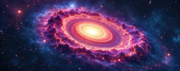 Stunning spiral galaxy, swirling arms of gas and dust, vibrant colors, cosmic wonder, deep space exploration , light years, photograph, dark matter